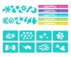 A flat lay of airbrush colors and stencils. Anteprima dell’immagine prodotto