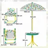 AIYAPLAY Kindersitzgruppe mit Sonnenschirm Höhenverstellbar Produktbild-Vorschau 4