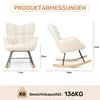 Hawthyhome fauteuil à bascule rembourré fauteuil de Voir les images du produit 3