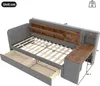 Flieks Polsterbett 90x200cm mit Schreibtisch, Tagesbett Produktbild-Vorschau 7