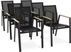 di volio 6er Set Gartenstühle Buti - Schwarz, Balkon- und Produktbild-Vorschau 1