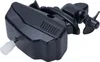 A black toy outboard motor with a propeller and a wind-up key. Náhled obrázku produktu