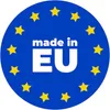 A blue circular logo with yellow stars and the text 'made in EU' in white. Produktbild-Vorschau