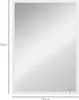 Wandspiegel 50 x 70 cm Weiß Hängespiegel Dekorativ HOMCOM Produktbild-Vorschau 15