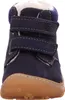 A close-up front view of a child's blue boot. Produktbild-Vorschau