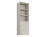 A tall, narrow bookshelf with three shelves and three drawers at the bottom, shown against a white background. Náhled obrázku produktu