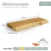 holz4home® Wandregal mit Baumkante 60 cm Länge, Natur Geölt Produktbild-Vorschau 6