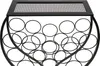 A black metal wine rack with a grid top. Produktbild-Vorschau
