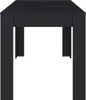 A black dining table shown from the front. Náhľad obrázku produktu