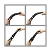 A collage of four images showing how to assemble a vacuum cleaner hose attachment. Produktbild-Vorschau