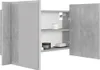 vidaXL LED-Bad-Spiegelschrank Betongrau 80x12x45 cm Acryl Produktbild-Vorschau 11