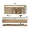 A diagram showing a wall-mounted bathroom vanity with dimensions and features. Anteprima dell’immagine prodotto