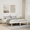 vidaXL Massivholzbett Extra Lang ohne Matratze Weiß 160x220 Produktbild-Vorschau 2