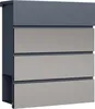 Toboli Briefkasten V64 Anthrazit und Edelstahl 410 x 130 x Produktbild-Vorschau 1