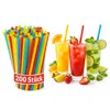 Strohhalme Mehrweg Jumbo 24 cm Ø 8 mm – 200 Stück bunte Produktbild-Vorschau 2