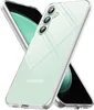 A clear phone case with a Samsung phone inside, shown at an angle. Produktbild-Vorschau