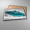 Gerahmtes Poster - Schwarzer Rahmen - Surfen Welle Türkis - Produktbild-Vorschau 3