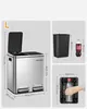 SONGMICS Mülleimer 30L Treteimer 2 x15L Edelstahl Produktbild-Vorschau 3