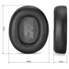 A diagram showing the dimensions of a black ear pad for headphones. Produktbild-Vorschau