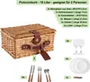 Cesto da picnic in vimini con scomparto termico e Anteprima dell’immagine prodotto 5