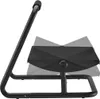 A black metal footrest with adjustable angle, shown in profile against a white background. Náhľad obrázku produktu