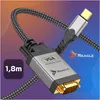 REAGLE USB C na VGA 1,8M FULL HD D-SUB kabel 1080p USB-C Náhled obrázku produktu 9