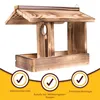 Ecodeco Wetterfest Vogelhaus zum Aufhängen Holz Verkohlt Produktbild-Vorschau 4