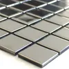Glasmosaik Fliesen Silber Uni Badezimmer Wand Wohnzimmer Produktbild-Vorschau 1