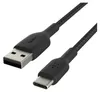 Belkin USB-C/USB-A Kabel      1m ummantelt, schwarz  Produktbild-Vorschau 2