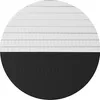 A close-up view of a dual-layer roller blind, with the top half showing white horizontal stripes and the bottom half showing a black textured surface. Produktbild-Vorschau