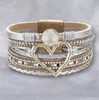 Graues Lederarmband mit Herz, Boho-Geschenk für sie Produktbild-Vorschau 4