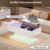 MODFU Table Basse Moderne avec Éclairage LED et Plateau Voir les images du produit 5