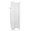 A side view of a white smoke detector on a white background. Produktbild-Vorschau