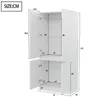 Flieks Armoire avec barre de penderie et 4 portes, armoire Voir les images du produit 4