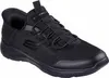 A black Skechers sneaker is shown from a side angle against a white background. Podgląd zdjęcia produktu