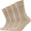 Four beige socks are arranged diagonally on a white background. Produktbild-Vorschau