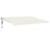 vidaXL Markise Einziehbar Creme 4x3 m Stoff und Aluminium Produktbild-Vorschau 1