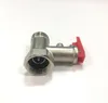 A close-up studio shot of a brass pressure relief valve with a red lever, set against a plain white background. Produktbild-Vorschau