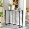 A console table with decorative items and a painting in a home entryway. Produktbild-Vorschau