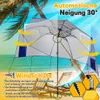 Faziango Strandschirm 210 cm Sonnenschirm mit UV Schutz Produktbild-Vorschau 5