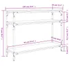 vidaXL Stolik konsola czarny 100x29x75 cm materiał Podgląd zdjęcia produktu 7