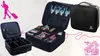A collage of three black cosmetic bags, one open and filled with makeup, another open and empty, and a third closed. Náhľad obrázku produktu