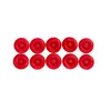 Ten red caps arranged in two rows on a white background. Produktbild-Vorschau