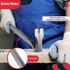 A person wearing work gloves uses a crowbar to pull a nail from a wooden plank. Podgląd zdjęcia produktu