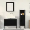 vidaXL Badkamerkastset, 3 stuks, zwart, 33 x 33 x 102,5 cm Productafbeelding-voorbeeld 3