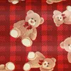 Geschenkpapier Geburtstag mit Teddybär-Motiv und Karodesign Produktbild-Vorschau 2