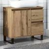 A bathroom vanity with a sink on top, set against a tiled wall. Podgląd zdjęcia produktu