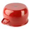 The bottom of a red pot is shown against a white background. Podgląd zdjęcia produktu