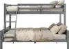 Homestyle4u Poschodová posteľ 90x200 a 140x200 podkrovná Náhľad obrázku produktu 6