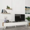 TV stolík "Saarijärvi" s 2 policami dub / biela Náhľad obrázku produktu 1
